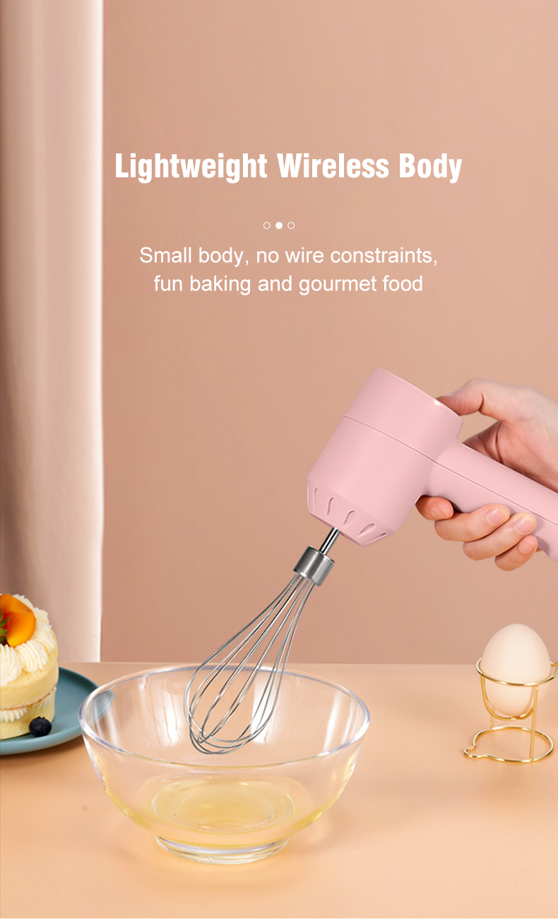 3-Speed Mini Mixer Electric Food Blender 2 In 1 Handheld Food Chopper Whisk  Egg Beater USB Wireless Garlic Food Masher Cream – MYVIT Home