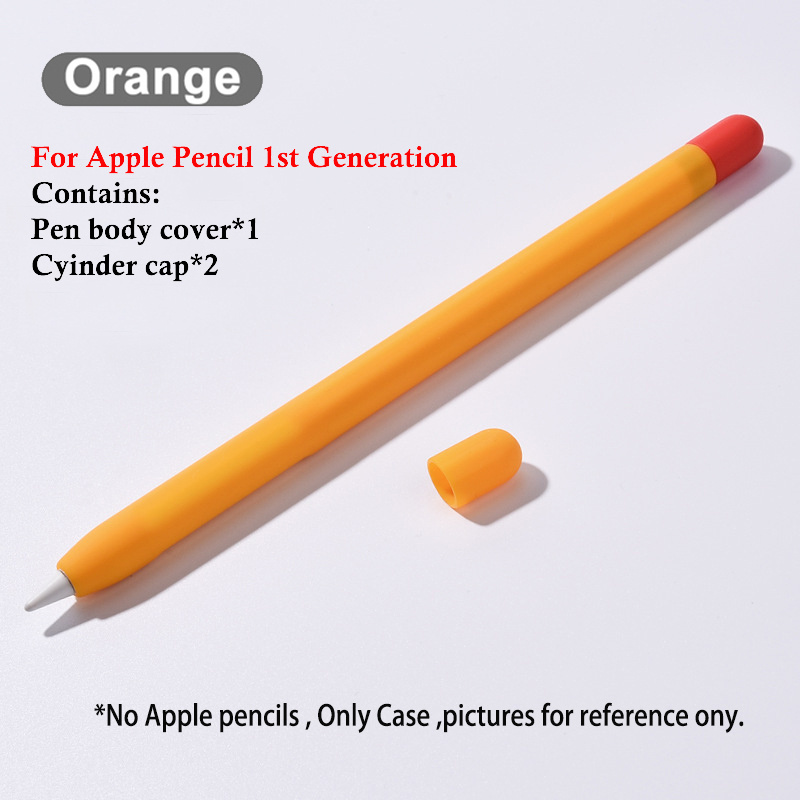 Cute Carrot Silicone Pencil Case For Apple Pencil 2/1 Case For iPad Tablet  Touch Pen Stylus Cartoon Protective Sleeve Cover