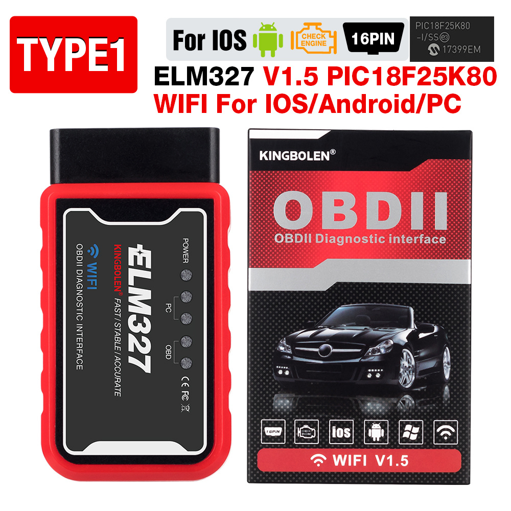 ELM327 V1.5 OBD2 Car Bluetooth Scan Tool With WiFi/Bluetooth