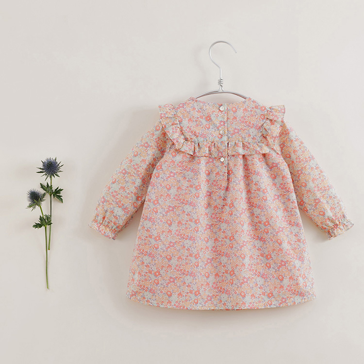  Tuc Tuc, Vestido de niña pequeña con estampado floral, Vestido Woodland