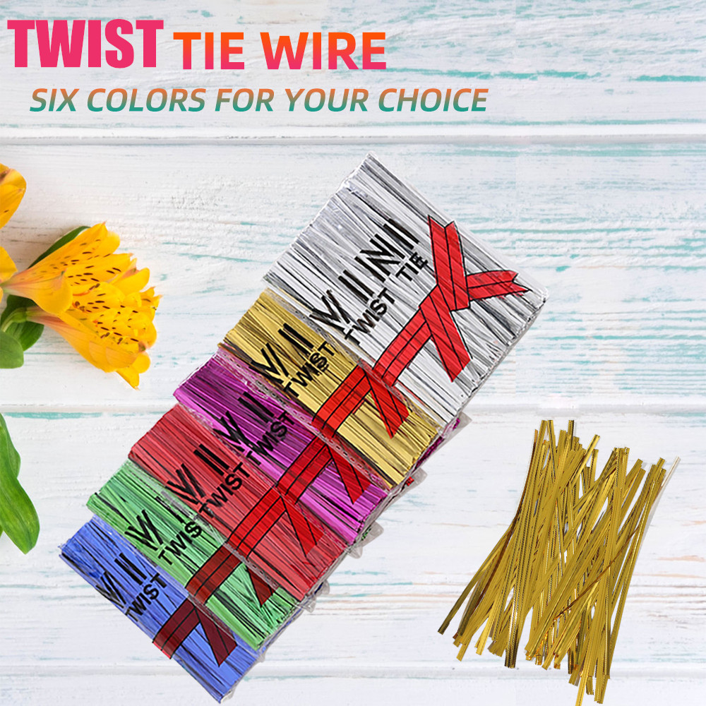 100 Pezzi Sacchetti Caramelle 100 Twist Ties (misto Colori) - Temu Italy