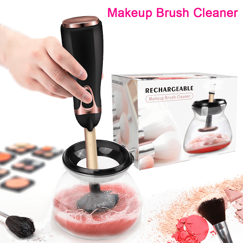 Limpiador de brochas de maquillaje, máquina limpiadora de brochas de  maquillaje eléctrica para brochas de maquillaje, esponja de maquillaje,  cepillo