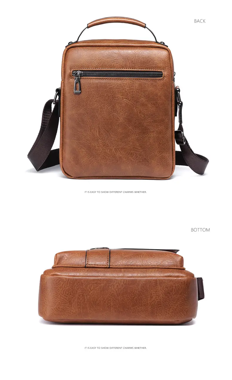 Weixier Crossbody Bag Men's Shoulder Bag Retro Faux Leather - Temu New ...