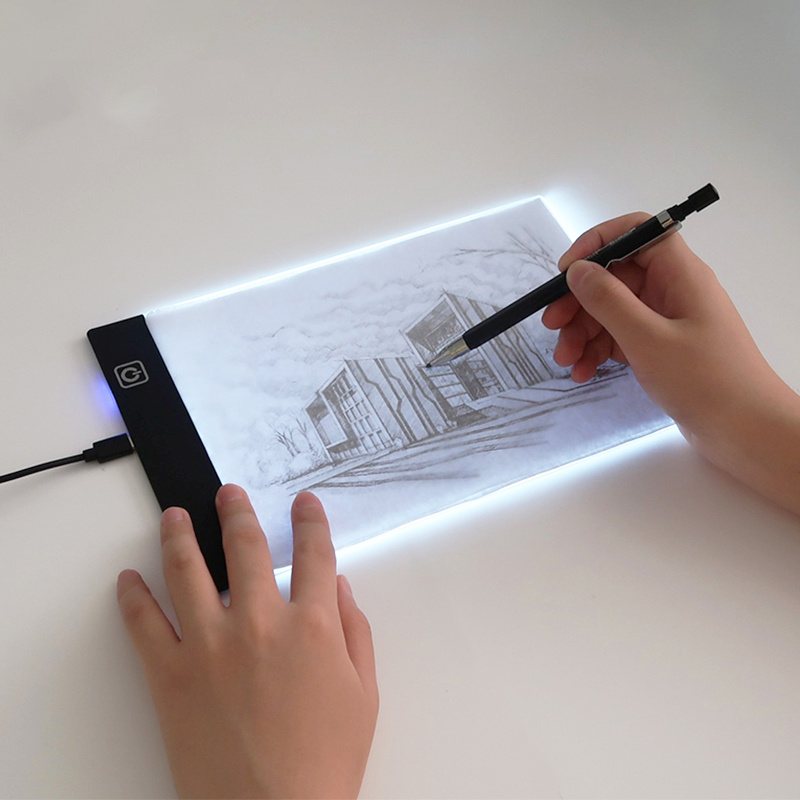 Portable Led A5 Painting Light Pad Tracing White LED Artcraft Light Box  Bright Pad For Sketching, Diamond Painting (A5)