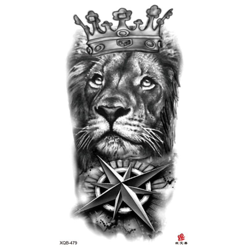 lion crown tattoo