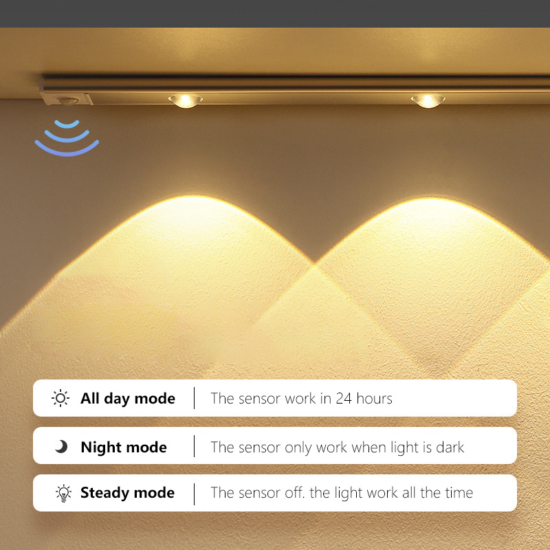 Lámpara Led de cocina para armario, luz de inducción con Sensor de barrido  manual, 220V a