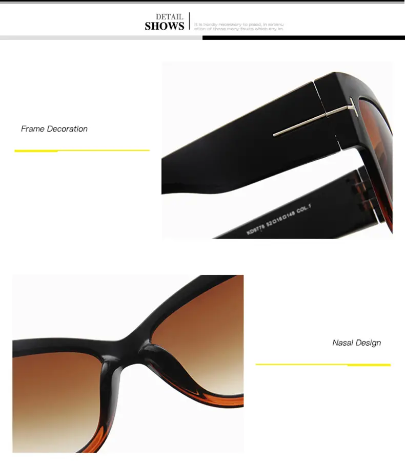 retro cat eye sunglasses outdoor driving sunshade decoration oversize glasses details 12
