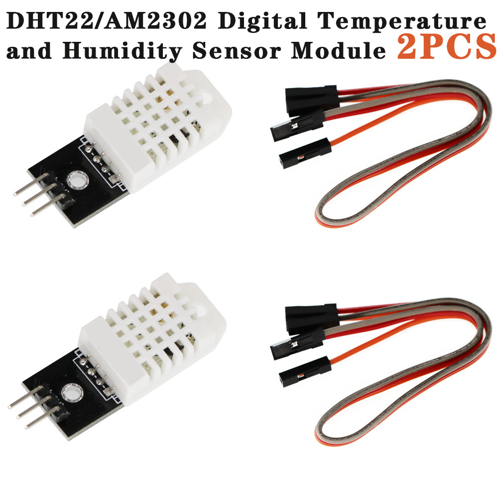 Gowoops 2pcs DHT22/AM2302 Digital Humidity and Temperature Sensor Module  for Arduino Raspberry Pi, Temp Humidity Gauge Monitor Electronic Practice  DIY