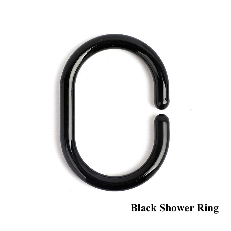 Clear/black/white C shaped Shower Curtain Rings Strong - Temu Australia