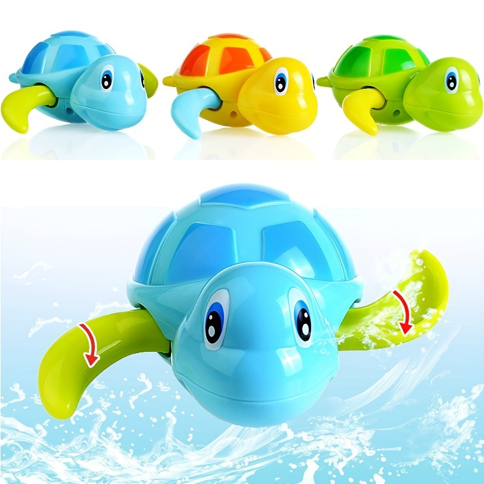 

Bath Toys For Toddlers 1 2 3 4 5 Years Old, Pool Toys For Kids, Baby Funny Wind Up Swimming Turtle Bath Toy, Cute Floating Bathtub Water Toys, Gift For Preschool Child Boys Girls