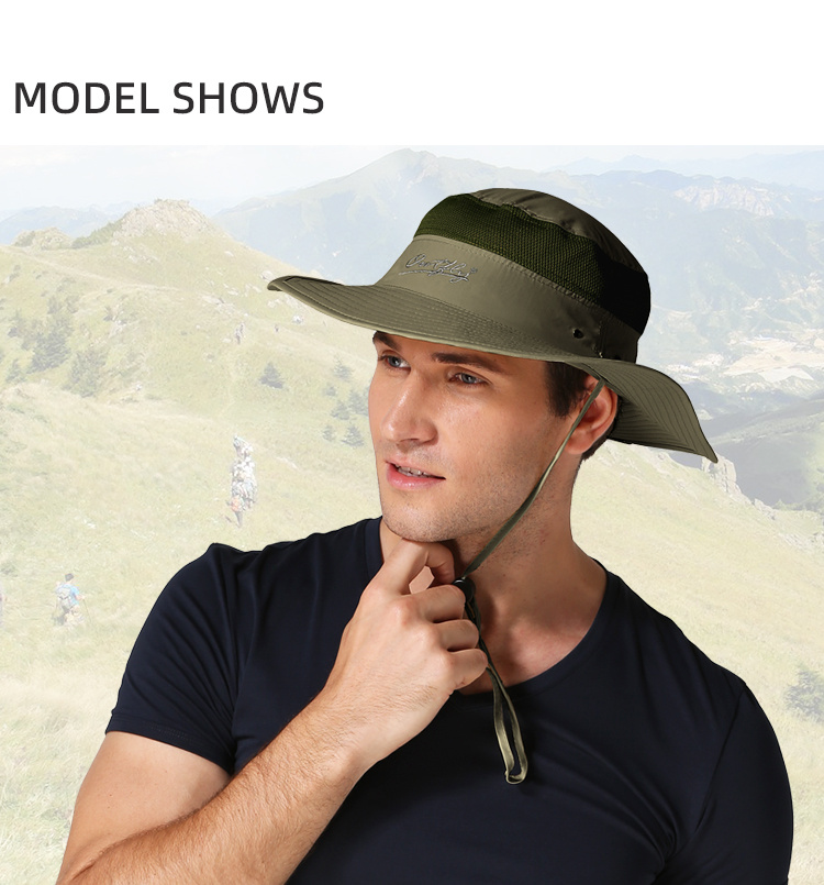 Fisherman Hat Summer Youth Sunscreen Breathable face-shading quick-dry  Outdoor Pot Cap Camping Hiking Fishing Hat Free Shipping
