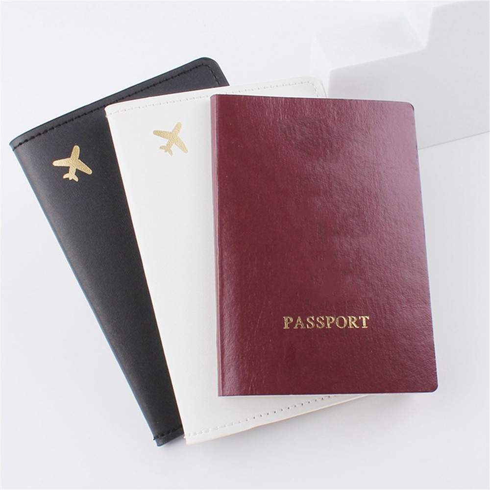 Airplane Travel Passport Book Case Leather Document - Temu