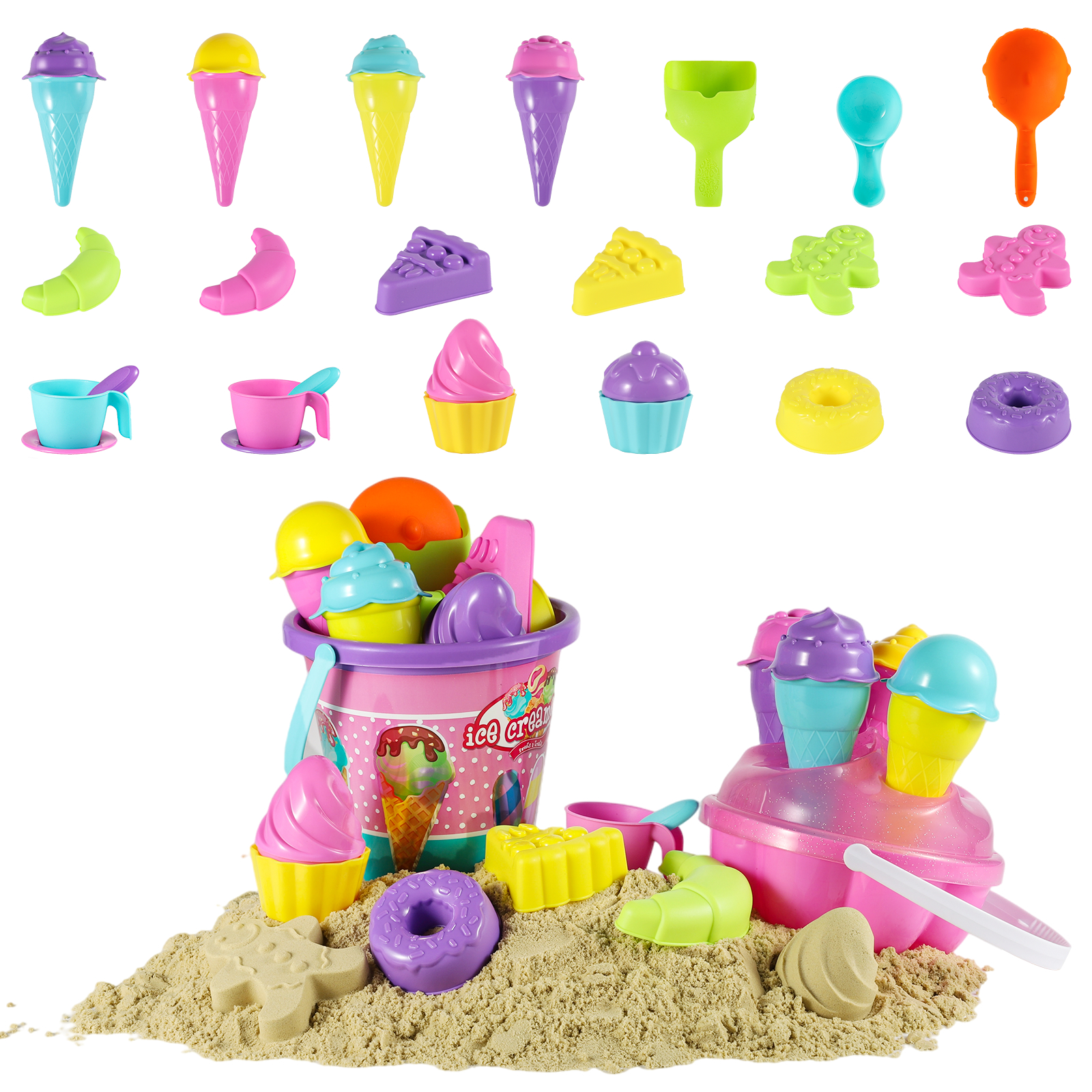 Sandbox Toys Ice Cream Toys Sand Toys Set Beach Toys For Kids