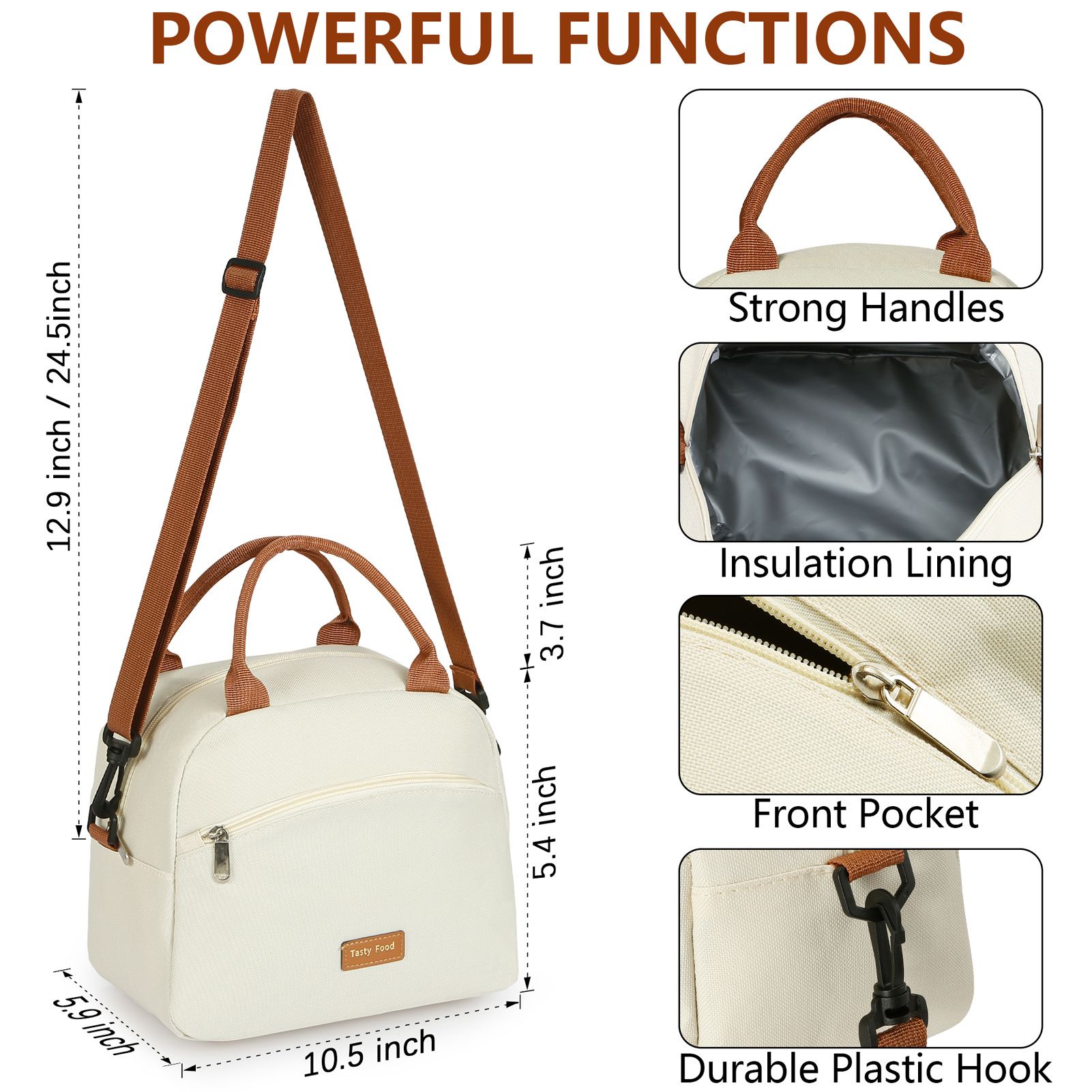 Insulated Lunch Bag Waterproof Lunch Cooler Bag Insulated - Temu