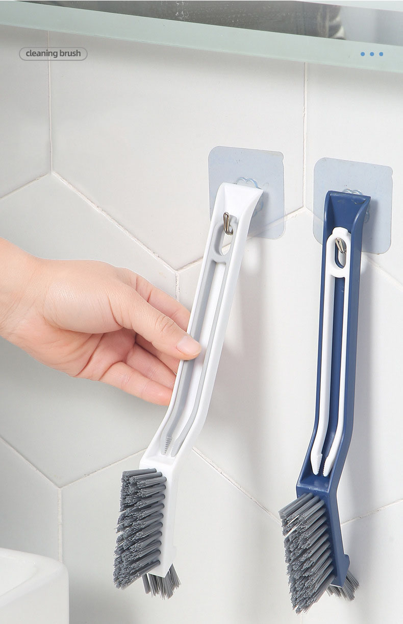 1pc V-shaped Crevice Brush, Bathroom Long Handle Brush, Floor Brush,  Suitable For Toilets, Sinks, Bathtubs, Tiles, Hard Bristle Brush, Floor  Seam Cleaning Brush
