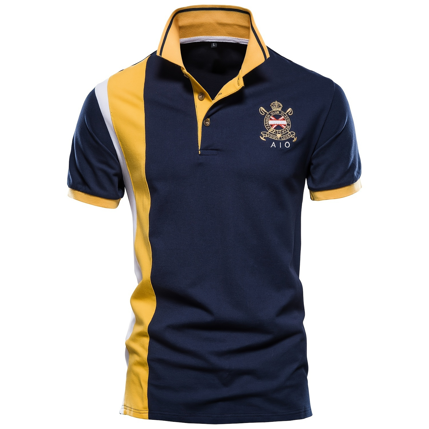 

Men's Cotton Badge Embroidered Polo Shirt