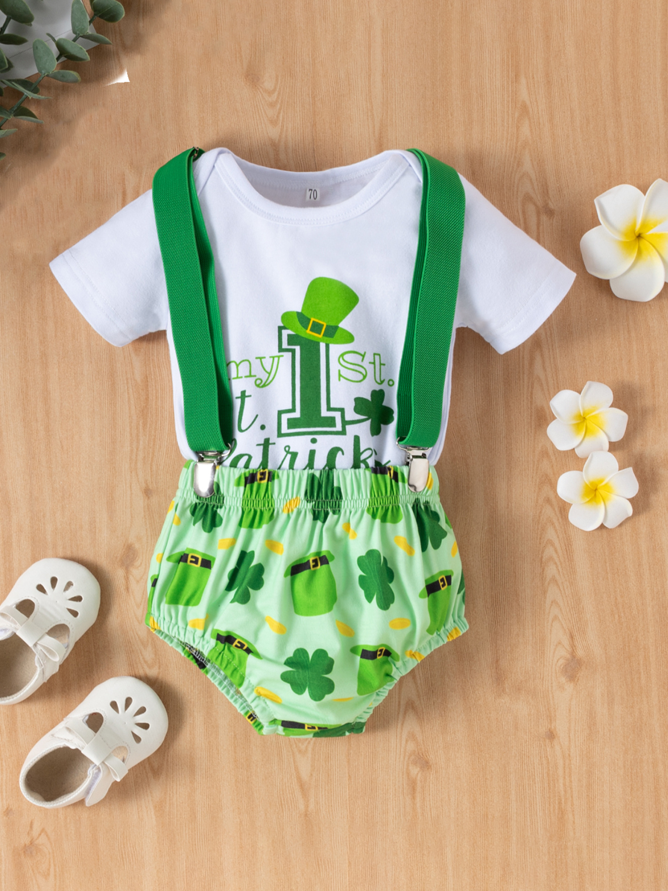 Newborn Infant Gentleman Outfit  1st St.patrick's Day - Temu