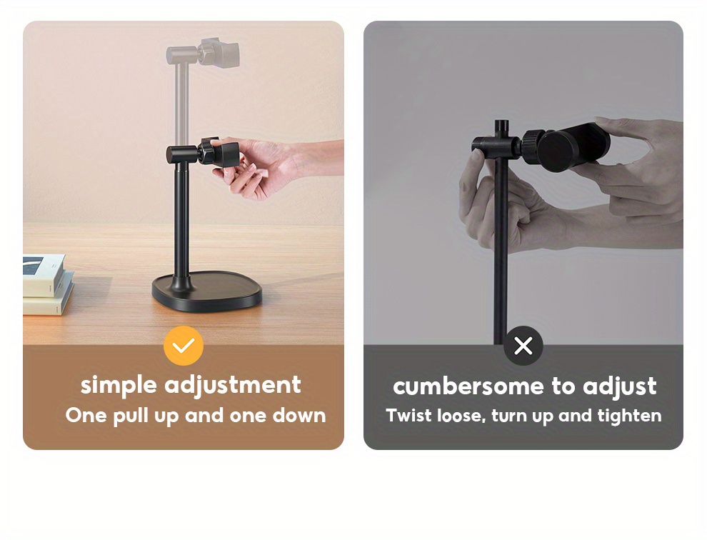 Mobile phone desktop bracket live special metal universal universal aluminum alloy overhead shooting selfie TikTok mobile phone stand rotating adjustable lifting support frame