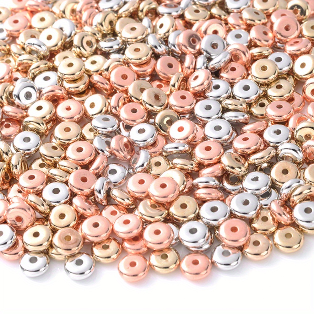 100Pcs/lot 6mm CCB Charm Spacer Beads For Bracelets Making Flat