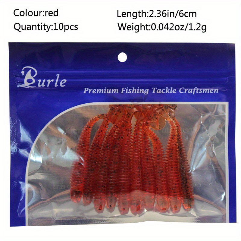 Assorted Color Fishing Lure Screw T tail Bug Realistic - Temu