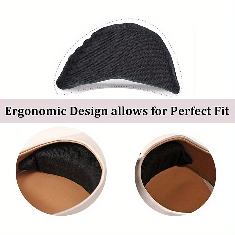 4 Pairs Toe Inserts For Too Big Shoes, Shoe Inserts For Women Men, Foam Toe Filler, Shoe Fitters, Black And Beige