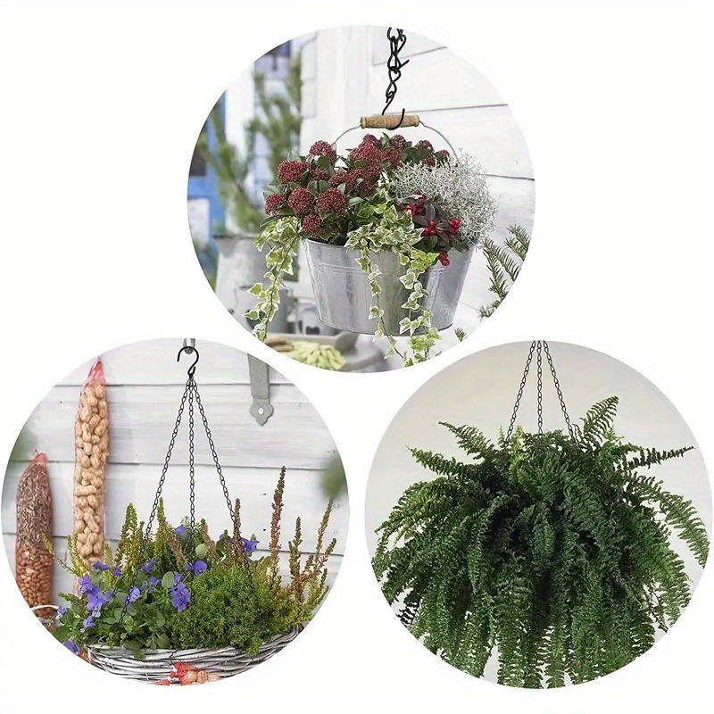 1pc 6pcs Hanging Chains Garden Plant Hanger Chains For Hanging Baskets Plants Bird Feeders