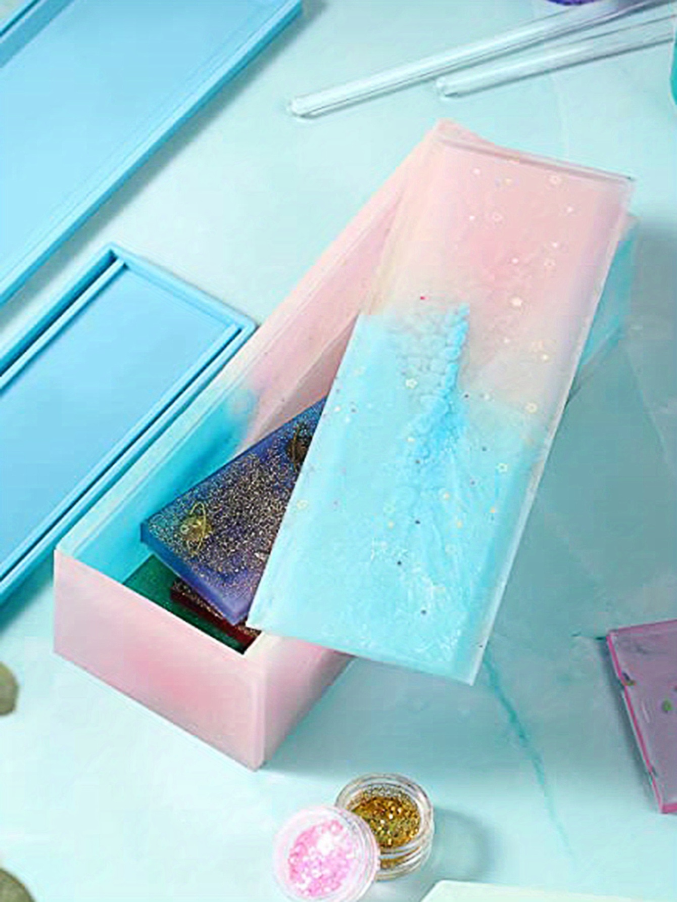 Box Resin Molds - Silicone Jewelry Storage Box Epoxy Casting Mold