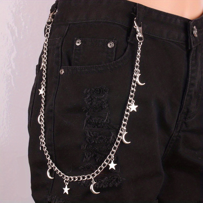 Transparent Alloy Dangle Pendant Pant Chain Women Multi Type Street Trouser  Key Chain Hip-hop Waist Chain Belt for Jeans - AliExpress