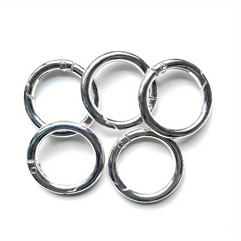 Bag Carabiner Ring, 30 Pieces Round Carabiner Ring, Spring Buckle Mini 20mm Round  Carabiner Keychain Hook Clips Compatible With Crafts And Bag Accesso