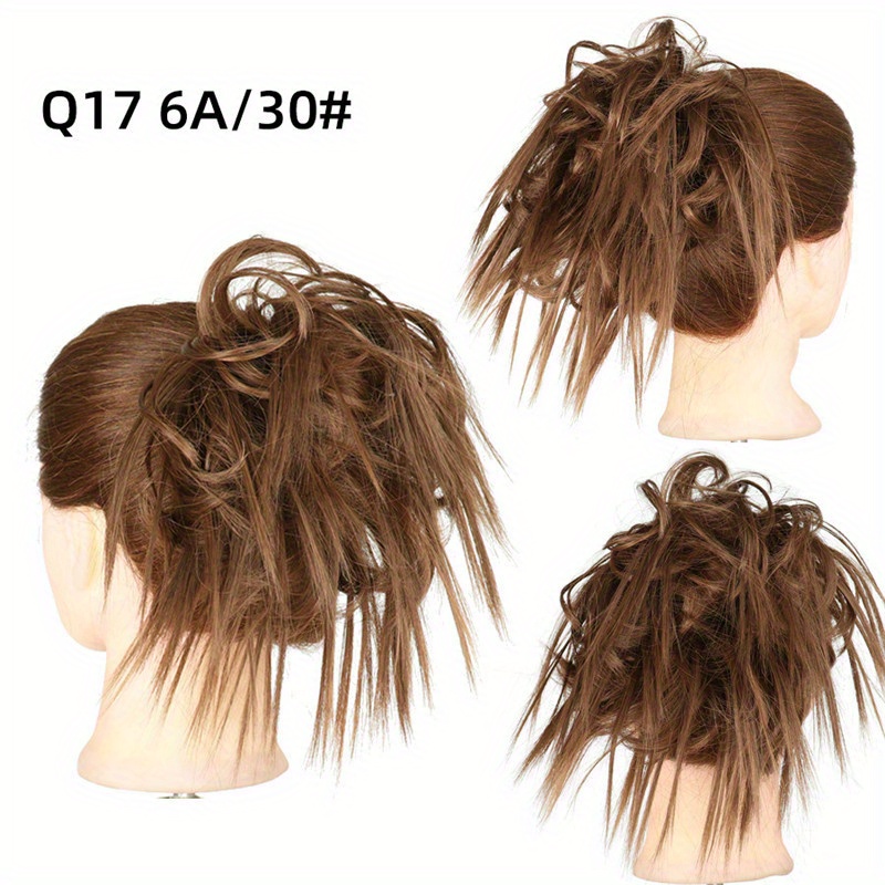 Synthetic Hair Bun Ponytail Hair Extension Scrunchie Curly Wavy
