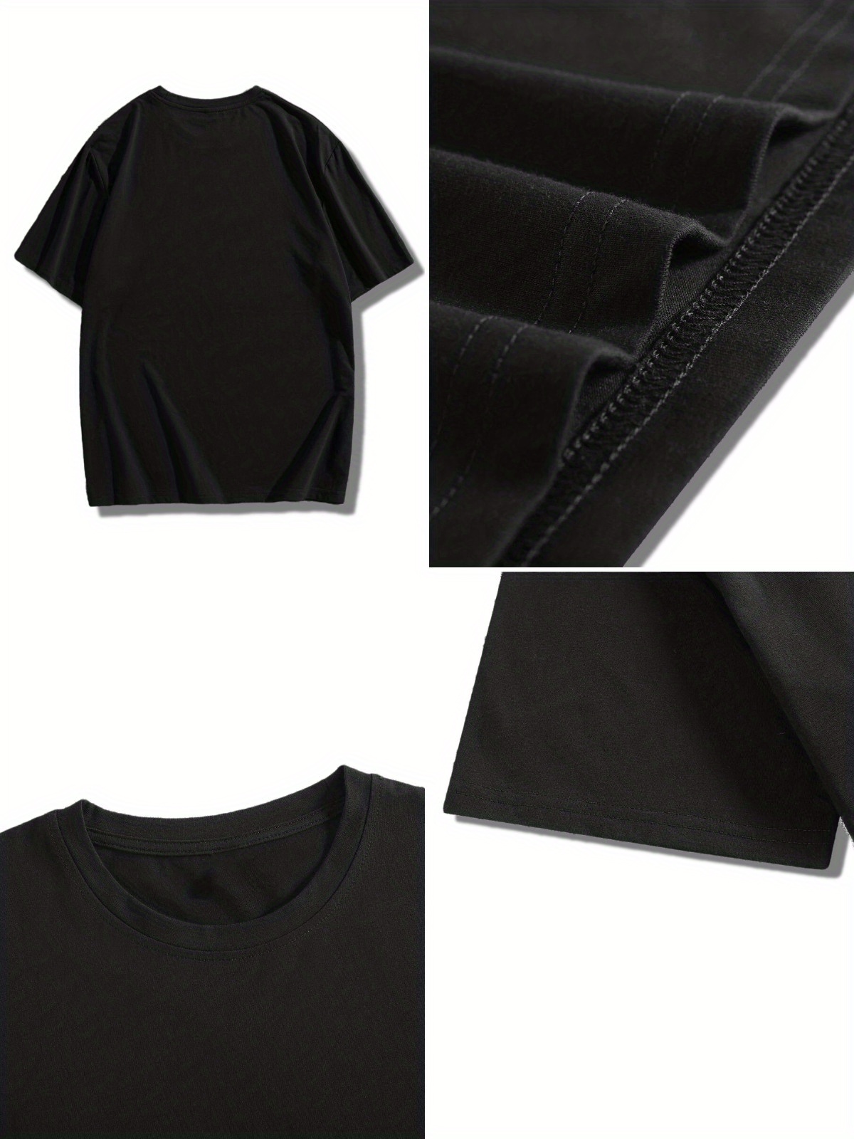tshirt col rond avec imprimé hipster et lettrage sur le devant 'Deeluxe' - gris anthracite