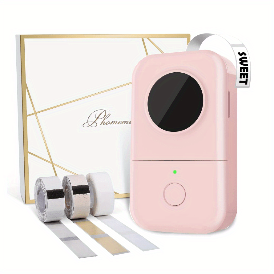 Phomemo D30 Macchina Etichettare Nastro 3 Rotoli Etichette Adesive,  Stampante Etichette Mini Wireless Termica Piccoli Etichettatori Casa,  Lorganizzazione Dellufficio, Regalo Creativo Famiglia E Amici (rosa), Risparmia Offerte