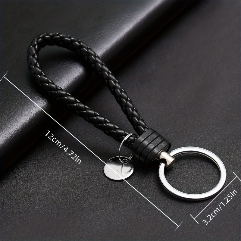 Temu 1pc PU Leather Funky Black Keyrings & Keychains with Multicolor Optional Bat Key Holder and Iron Ring Pendant Key Bag for Men's and Women's Bag