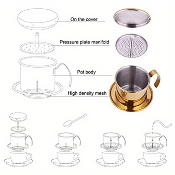 Coffee Drip Filter Vietnamese Coffee Filter Coffee Filter - Temu