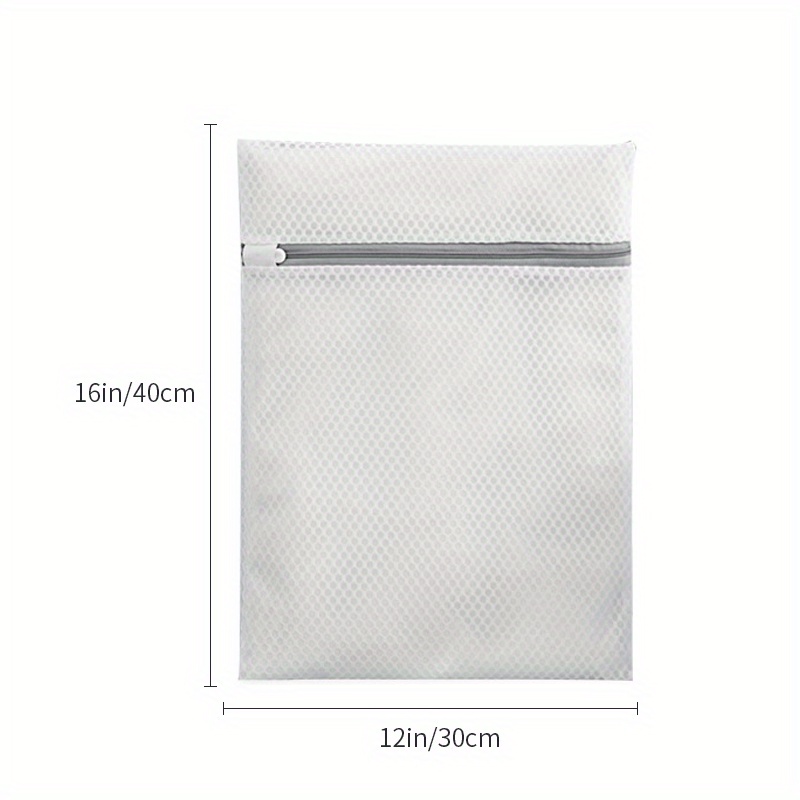 Simple Mesh Zipper Laundry Bag Lightweight Foldable Washing - Temu