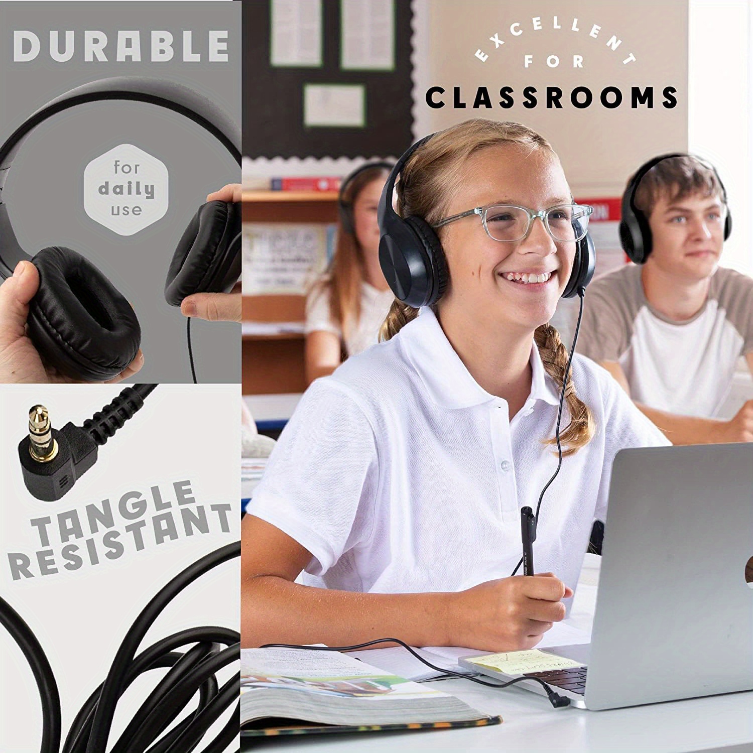 Auriculares Supraaurales Escuela: Perfectos Aulas K 12 - Temu Chile