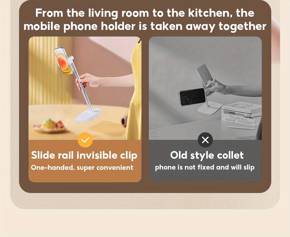 Mobile phone desktop bracket live special metal universal universal aluminum alloy overhead shooting selfie TikTok mobile phone stand rotating adjustable lifting support frame