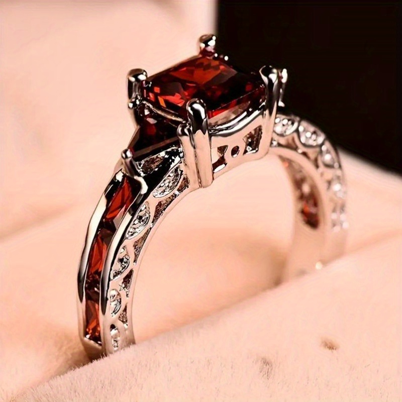 Men's Zircon Ring, Elegant Design
