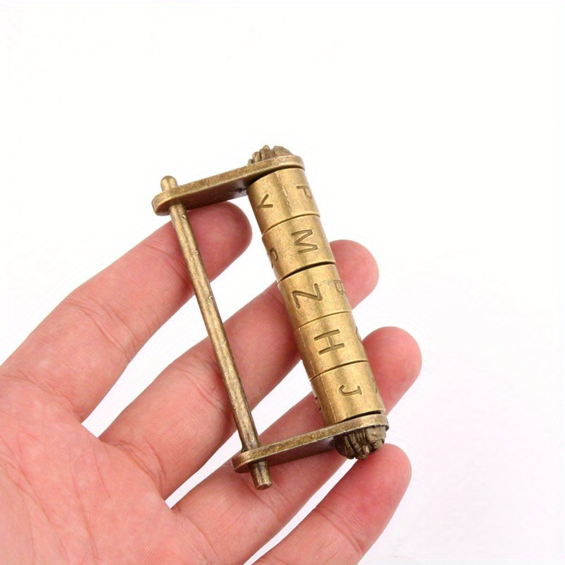 Antique Bronze Retro Combination Letter Alloy Password Lock Jewelry Box Padlock For Wooden Suitcase Drawer Random Password Sending