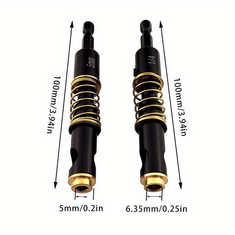 5mm & 1/4" Hinge Drill Bits Set - Hex Shank Reaming Bits For Wood & Plastic, Woodworking DIY