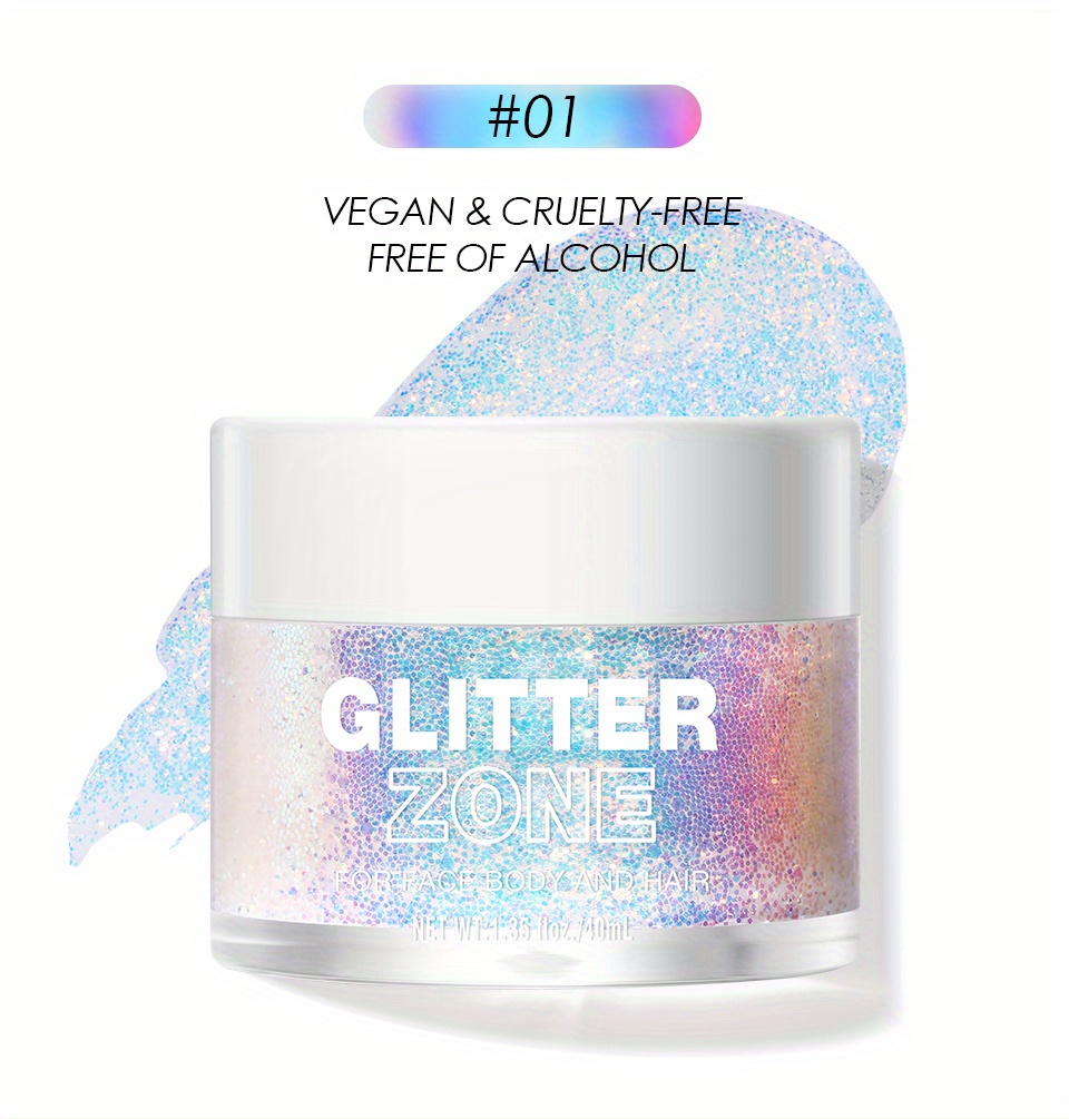 Holographic Body Glitter Gel Glitter Glue Face Highlighting Temu