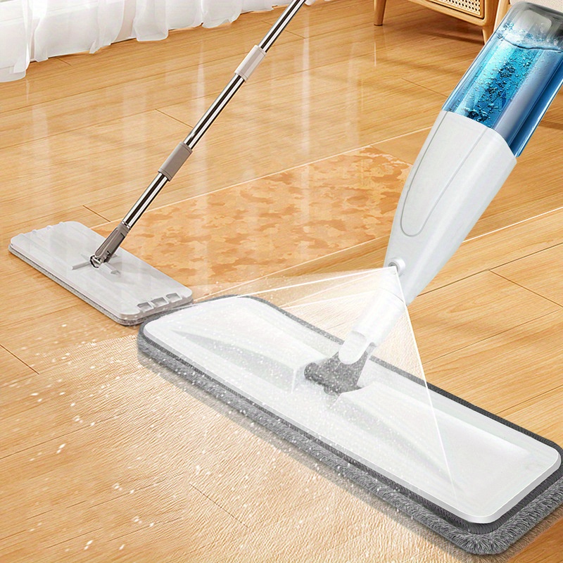 Trapeador de microfibra para limpieza de pisos, mopa de piso de madera dura  con 4 almohadillas lavables, mopas rociadoras para limpieza de madera
