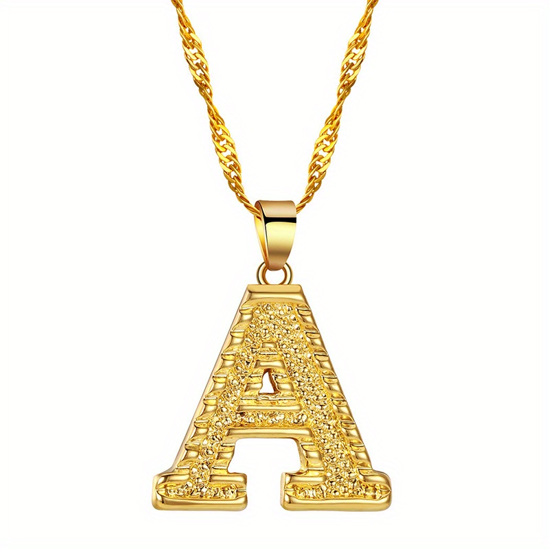 Golden And Silvery Initial Necklace For Men And Women, Dripping Initial  Pendant Necklace, Men's Necklace Initial Chain - Temu