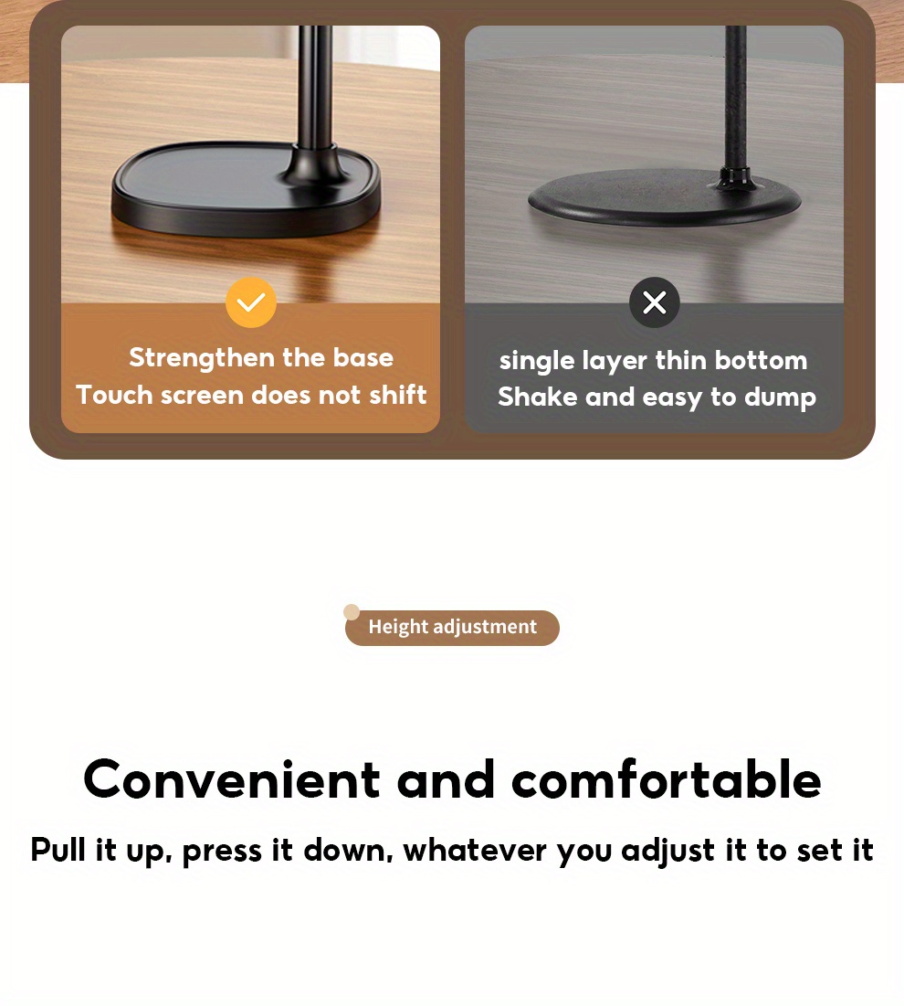 Mobile phone desktop bracket live special metal universal universal aluminum alloy overhead shooting selfie TikTok mobile phone stand rotating adjustable lifting support frame