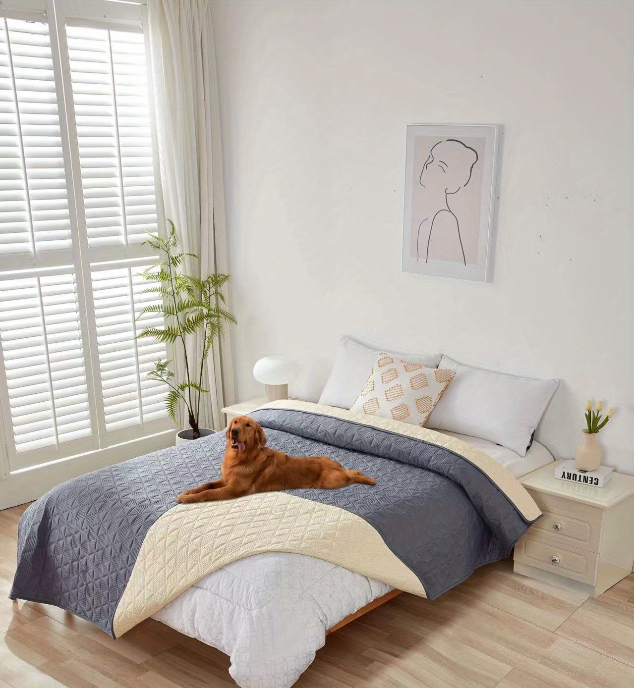  Ameritex - Manta impermeable para cama de perro, manta  reversible para muebles, cama, sofá : Ameritex: Productos para Animales