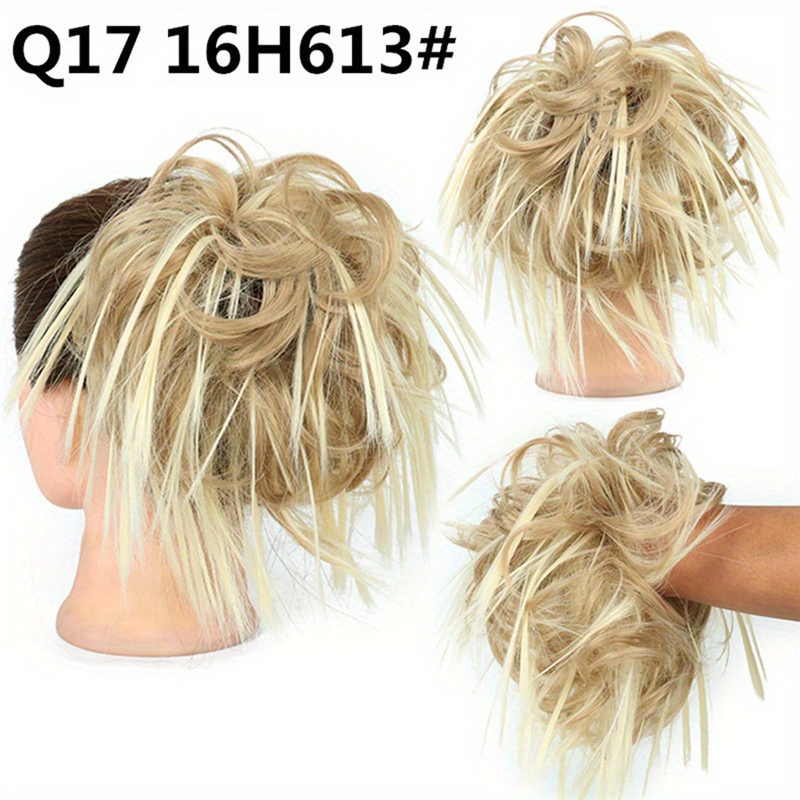 Synthetic Hair Bun Ponytail Hair Extension Scrunchie Curly Wavy