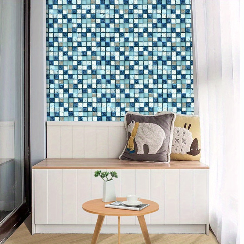 Adhesivos decorativos para pared autoadhesivos creativos tipo azulejo para  zócalo resistente Ehuebsd al agua diseño en mosaico con película decorativa  para baño cocina