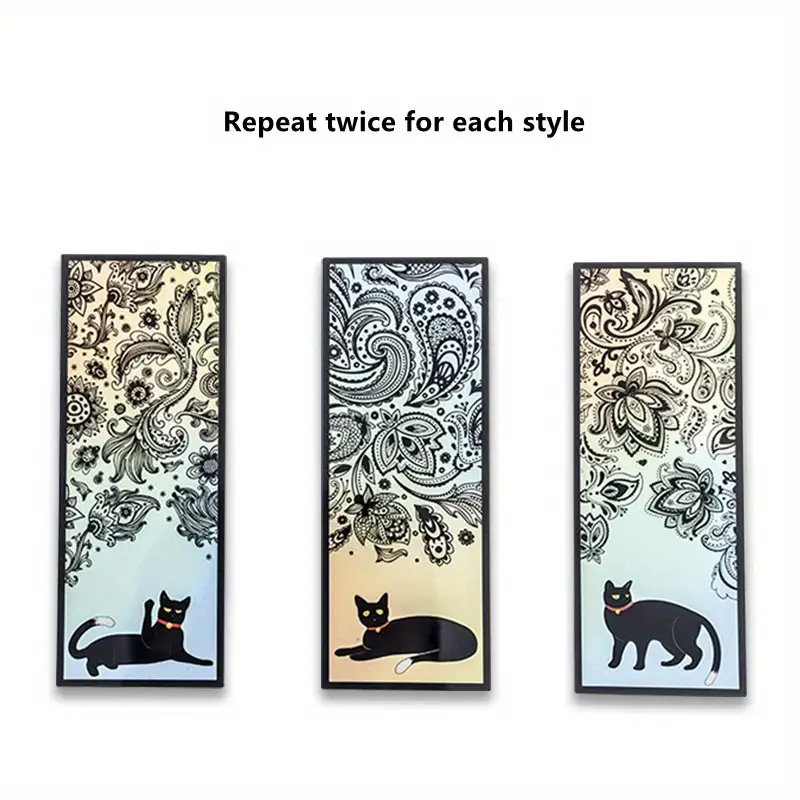 2X Cute Black Cat Metal Hollow Bookmark Holder Paper Marker Stationery  Supply.OR