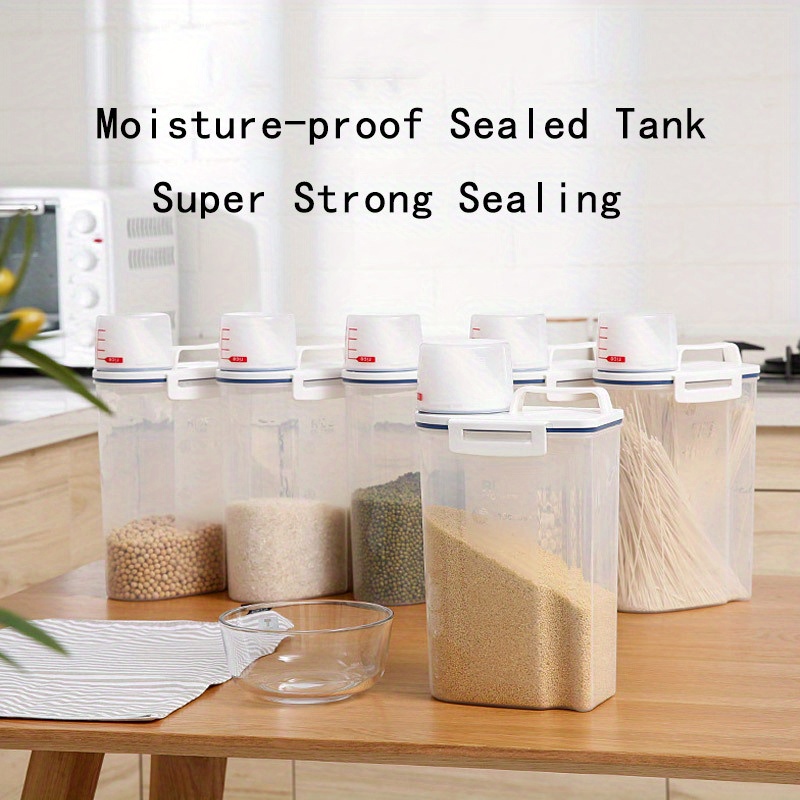 Home Storage Jar, Coffee Bean Food Sealed Jar, Plastic Grain Miscellaneous Food  Storage Box, Large Capacity Storage Bucket, Maximum Capacity Pp Resin  Material, Kitchen Accessories - Temu