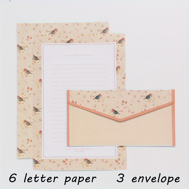 Stationery Paper And Envelope Set Contains Letter Paper And Envelopes  Stationery Set For Writing Letters Office School Supplies - Temu Germany
